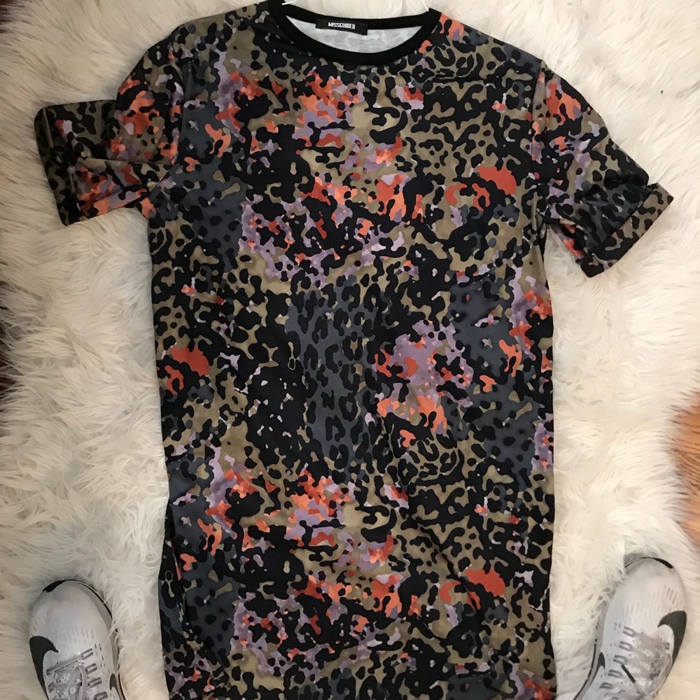 missguided cheetah print dress size s